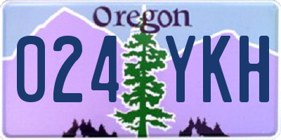 OR license plate 024YKH