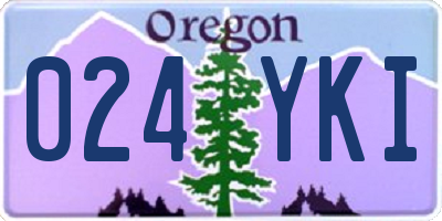 OR license plate 024YKI