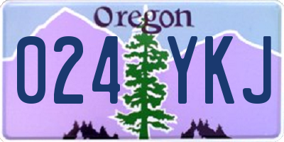 OR license plate 024YKJ
