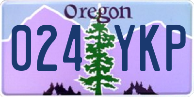OR license plate 024YKP