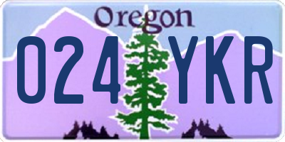OR license plate 024YKR