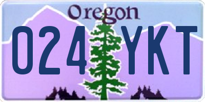 OR license plate 024YKT