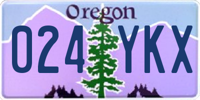 OR license plate 024YKX