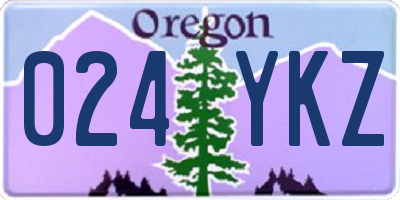 OR license plate 024YKZ