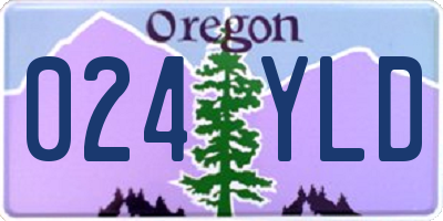 OR license plate 024YLD