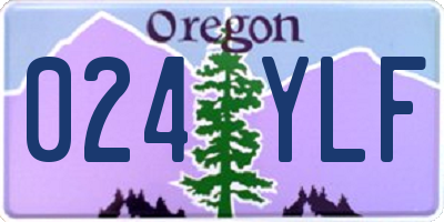 OR license plate 024YLF