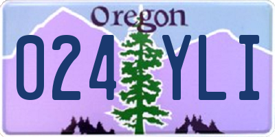 OR license plate 024YLI