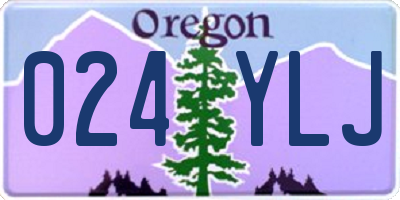 OR license plate 024YLJ