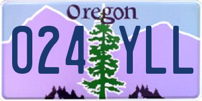 OR license plate 024YLL
