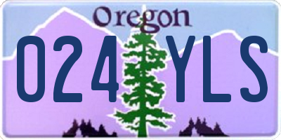 OR license plate 024YLS