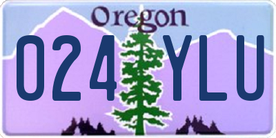 OR license plate 024YLU