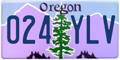 OR license plate 024YLV