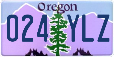 OR license plate 024YLZ