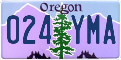 OR license plate 024YMA
