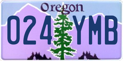 OR license plate 024YMB