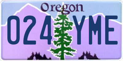 OR license plate 024YME