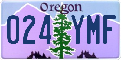 OR license plate 024YMF