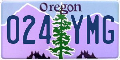 OR license plate 024YMG