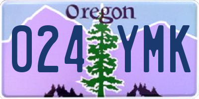 OR license plate 024YMK