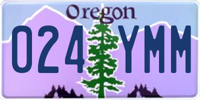 OR license plate 024YMM