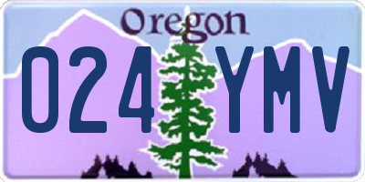 OR license plate 024YMV
