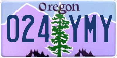 OR license plate 024YMY