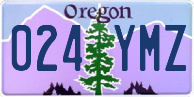 OR license plate 024YMZ