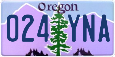 OR license plate 024YNA