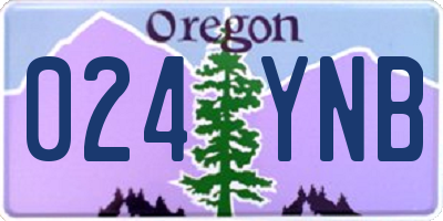 OR license plate 024YNB