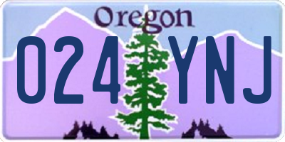 OR license plate 024YNJ