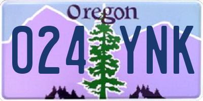 OR license plate 024YNK