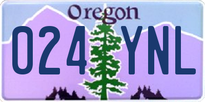 OR license plate 024YNL