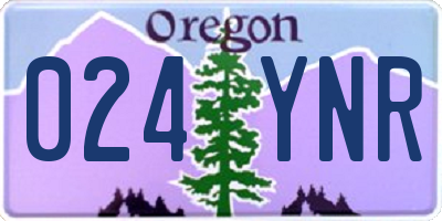 OR license plate 024YNR