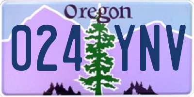 OR license plate 024YNV
