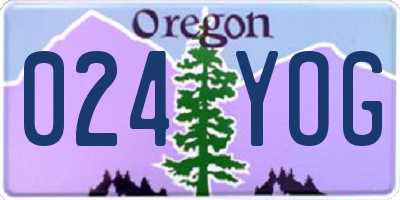 OR license plate 024YOG
