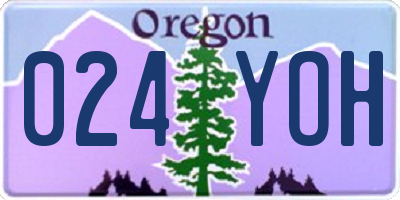 OR license plate 024YOH