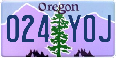 OR license plate 024YOJ