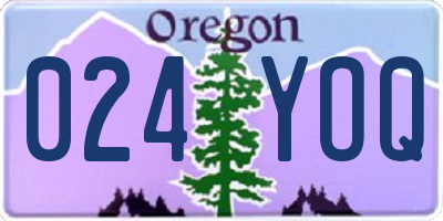OR license plate 024YOQ