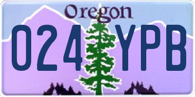 OR license plate 024YPB