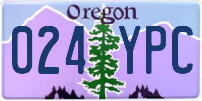OR license plate 024YPC