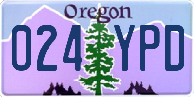 OR license plate 024YPD
