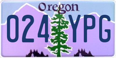 OR license plate 024YPG