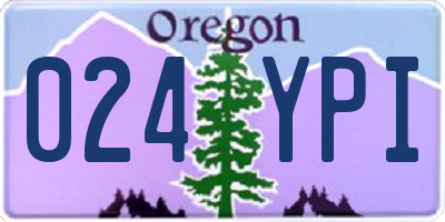 OR license plate 024YPI