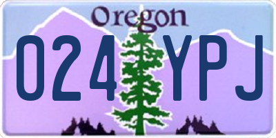 OR license plate 024YPJ