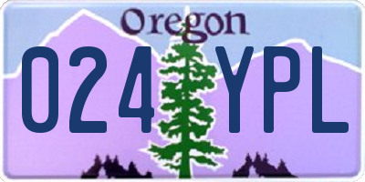 OR license plate 024YPL