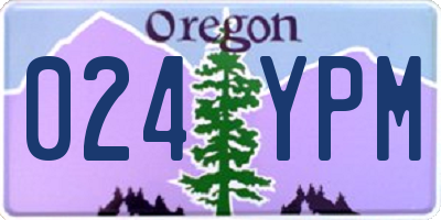OR license plate 024YPM