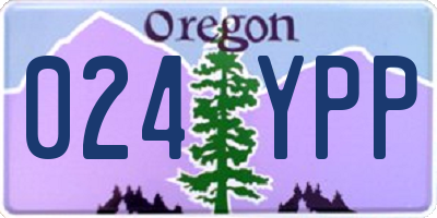OR license plate 024YPP