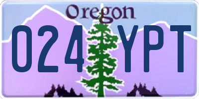OR license plate 024YPT