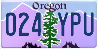 OR license plate 024YPU