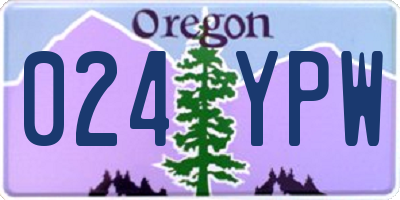 OR license plate 024YPW